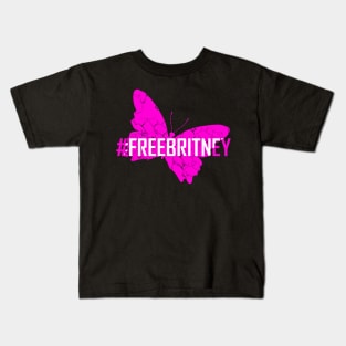 #FreeBritney Hashtag Free Britney Movement Butterfly Kids T-Shirt